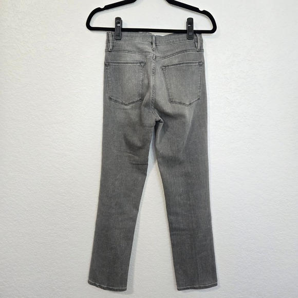 FRAME Le High Straight Split Hem Ankle Gray Jeans Women's 26 Denim Casual Pants - Picture 4 of 7